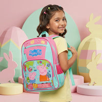 peppa pig cartoon school bag for preschool kids durable polyester backpack