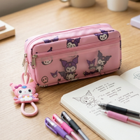 Sanrio Kuromi pencil bag aesthetic pink for school girls stationery