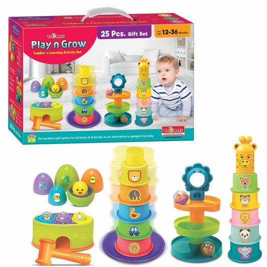 Play n Grow 25 pcs toddler educational learning activity gift set for babies 12 to 36 months