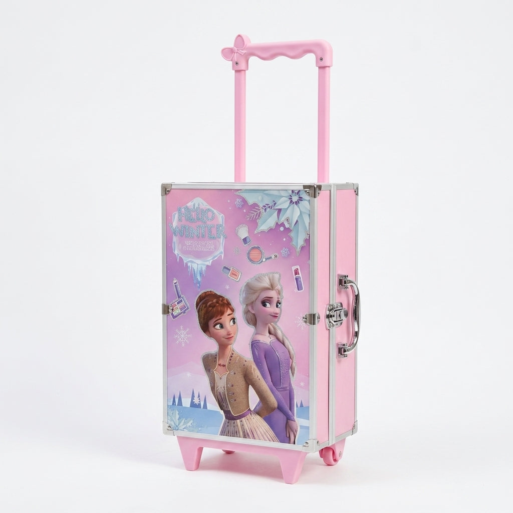 Kids' Winter Princess Makeup Luggage Set — Deluxe Trolley Beauty Case