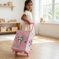 Kids' Unicorn Makeup Luggage Set — Deluxe Trolley Beauty Case
