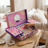 Kids' Unicorn Makeup Luggage Set — Deluxe Trolley Beauty Case