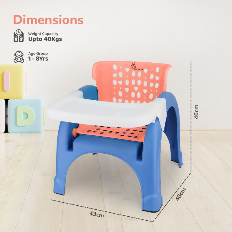 Lightweight and portable toddler chair with dining tray