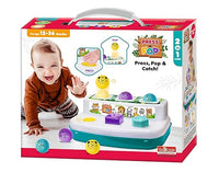 Press and pop cause effect toddler learning toy 12 jungle animal cards baby educational game