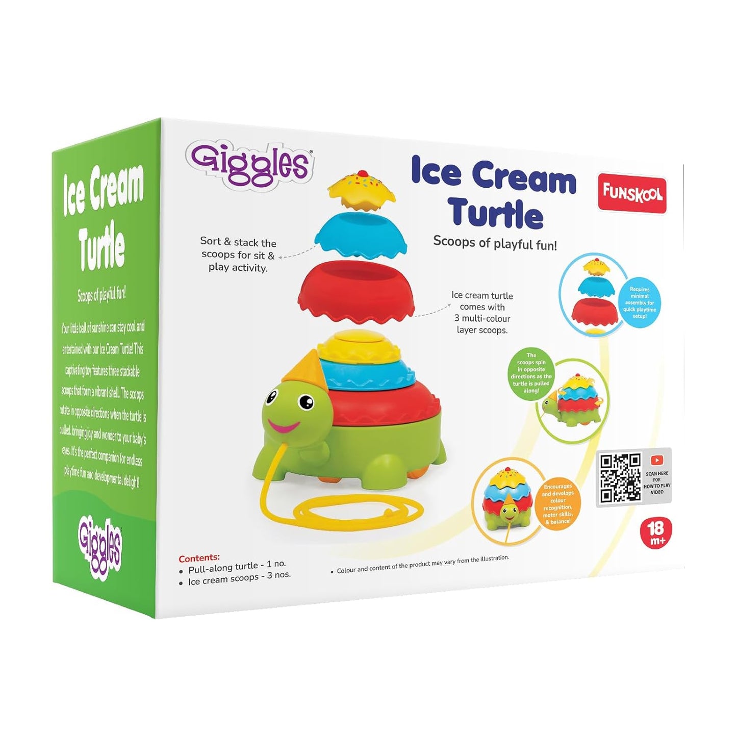 Funskool Turtle Toy – Helps Develop Motor Skills and Coordination