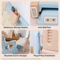 The R for Rabbit easel board folded flat for easy and compact storage.

