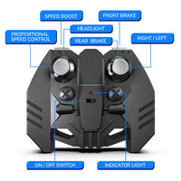 RC drift car with LED headlights and smoke exhaust effect