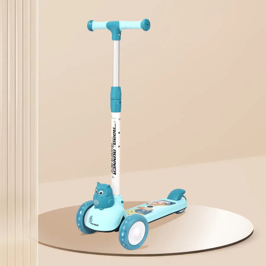 Road Runner Ryder Ace Kids Scooter with PU LED wheels and multi-level adjustable handlebar for children ages 3-6