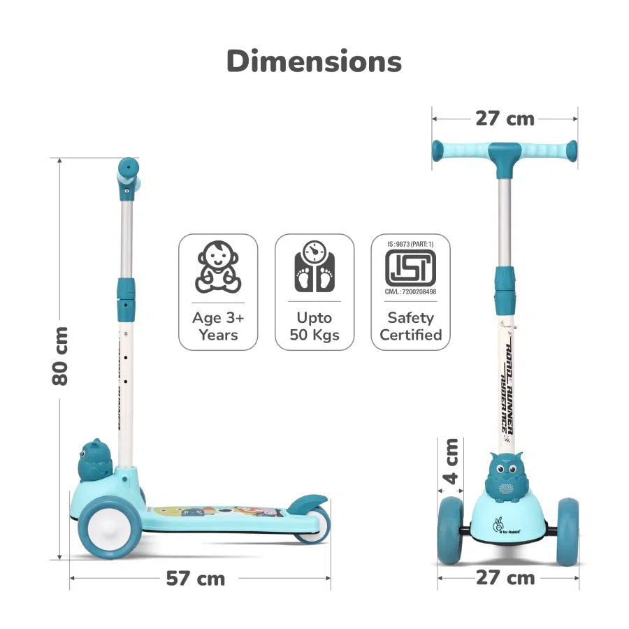 Adjustable height Road Runner Ryder Ace Scooter for children