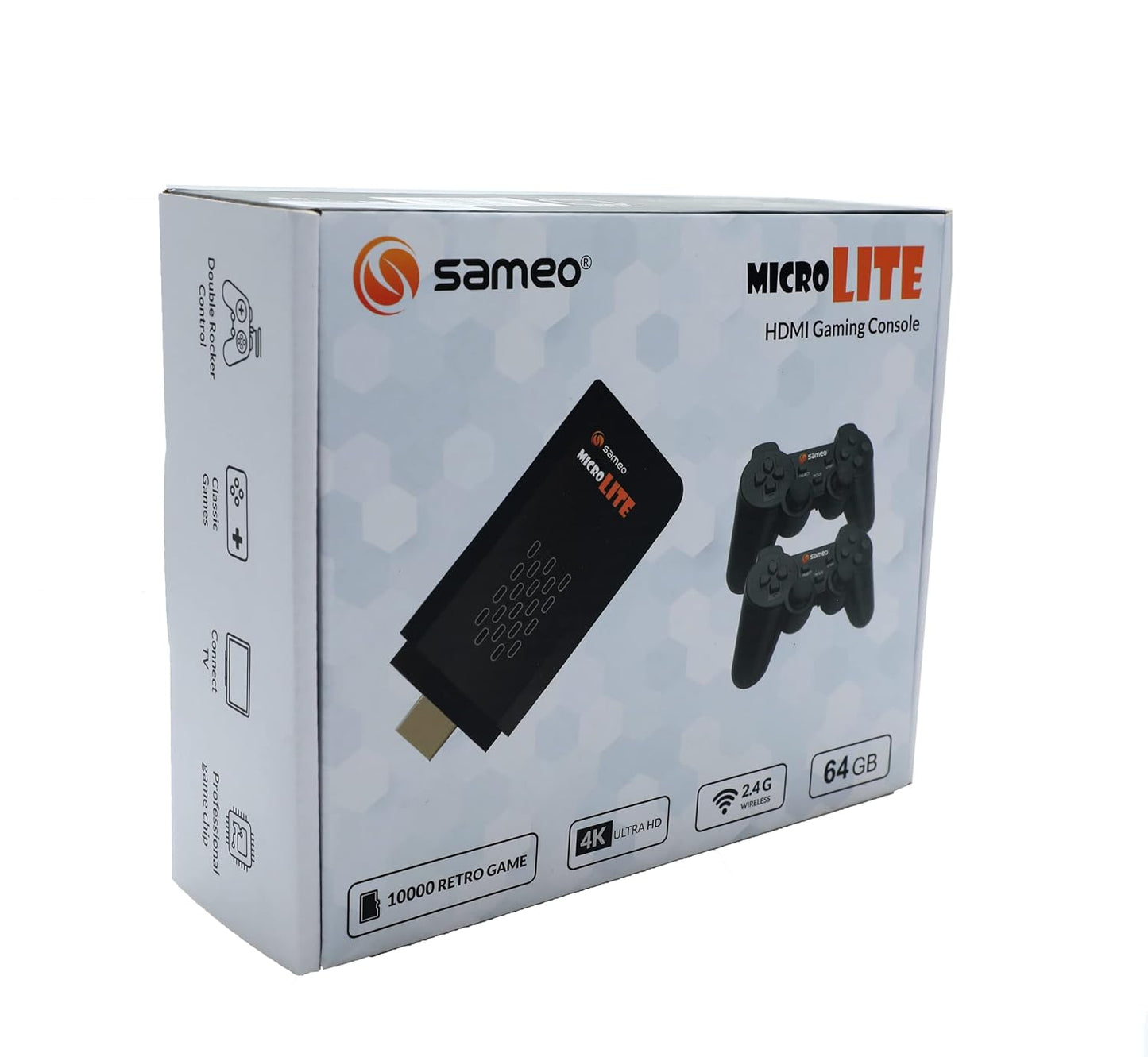 Sameo Micro Lite Game Stick Built-in 10,000 Retro Games Plug & Play