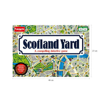 Front view of Funskool Scotland Yard game packaging