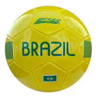 Size 5 Brazil football set with pump and shin guards