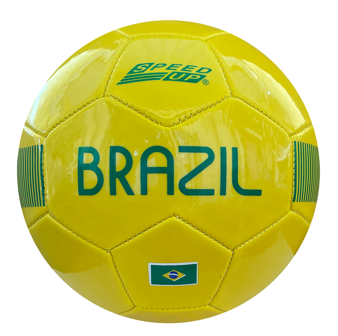 Size 5 Brazil football set with pump and shin guards