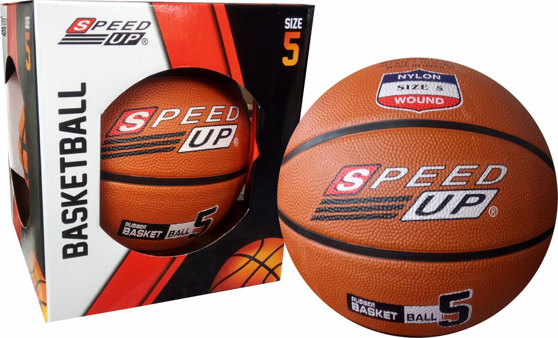 Size 5 rubber basketball for teenagers and school sports