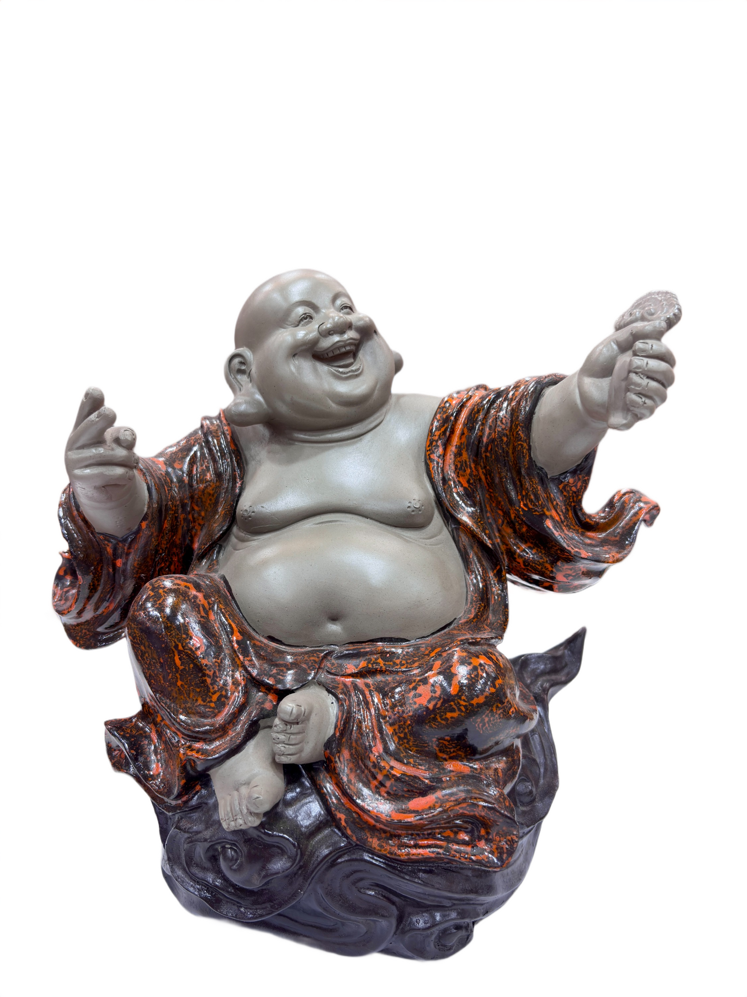Laughing Buddha Statue – 9.5 Inch Premium Resin Idol for Home & Office Décor | Symbol of Wealth, Happiness & Good Luck