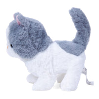 Soft, skin-friendly plush walking cat toy