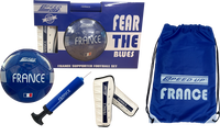 Speed Up France Supporter Football Set with ball, pump, shin guards, and bag