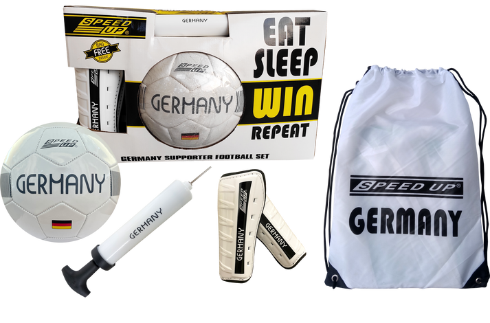 Speed Up Germany Supporter Football Set with Ball, Pump, and Guards