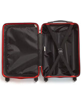 inside compartment of spiderman kids trolley bag for travel and school