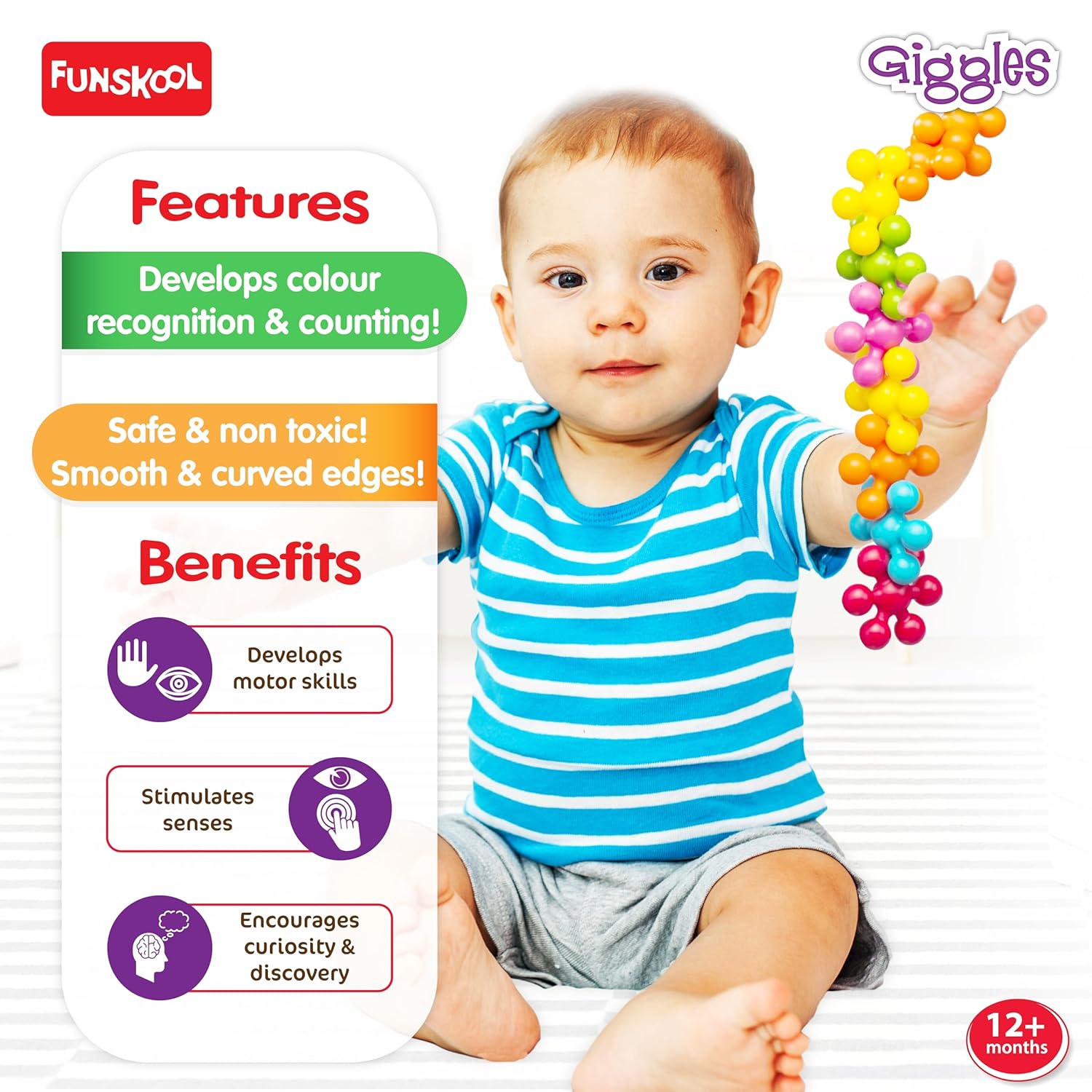 Funskool educational construction toy with colorful links