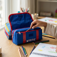 Superhero roll-up flip flap pencil case with carry handle Marvel