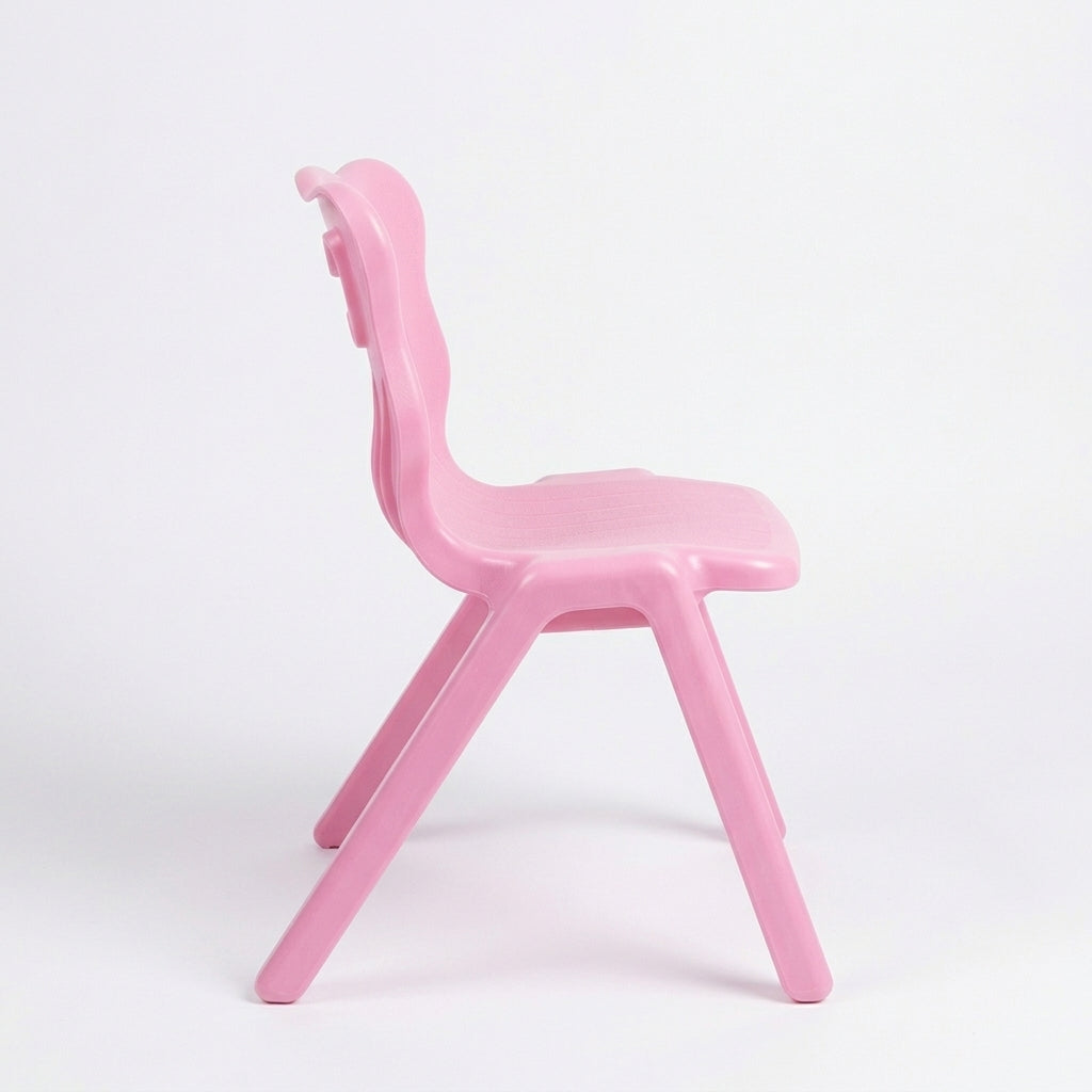 Stackable children's seating chair pink color for school and daycare