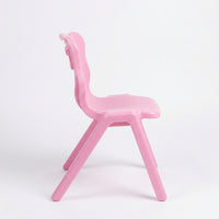 Stackable children's seating chair pink color for school and daycare