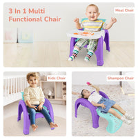 Durable blue toddler plastic chair for study and dining