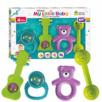 Toy Mate My Little Baby 4-piece infant rattle gift set guitar bear cat dumbbell round rattle 6 months plus
