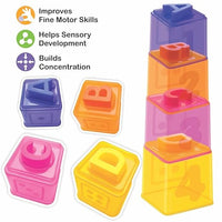 ToyMate 2 in 1 toddler activity gift set stacking tower ABC blocks screen-free toy