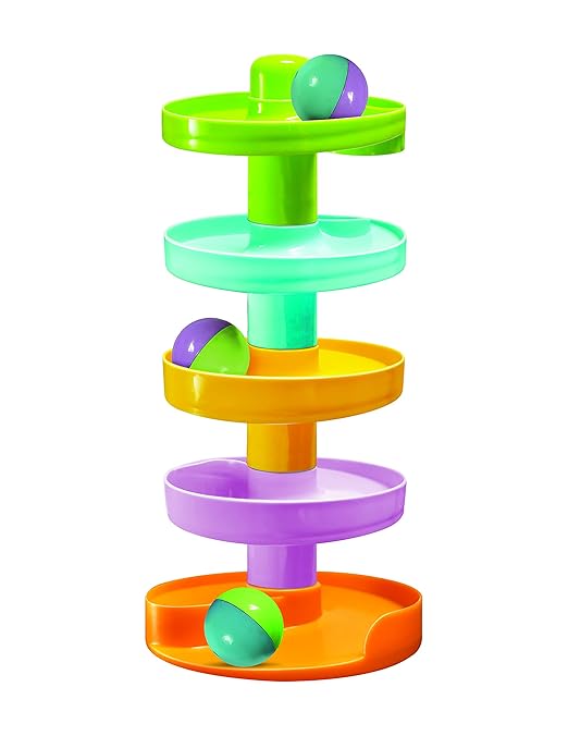 5-tier multicolour spiral ball tower with funny rolling motion baby toy 12 months
