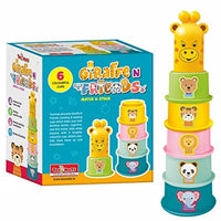 ToyMate Giraffe N Friends 6 pcs stacking and nesting cups tower for toddlers 12 months and above