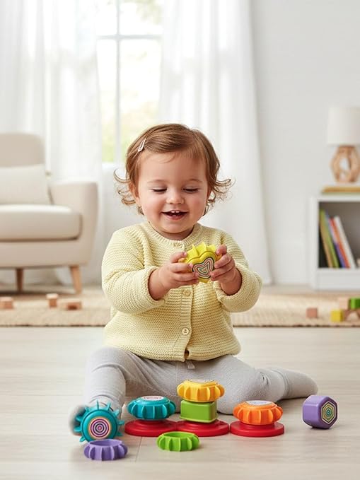 ToyMate Spinning Joy educational gear toy in retail gift box packaging — no assembly required