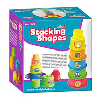 ToyMate Stacking Shapes Edu Cups 6 colourful animal stacking cups with balance plate for toddlers 12 months plus