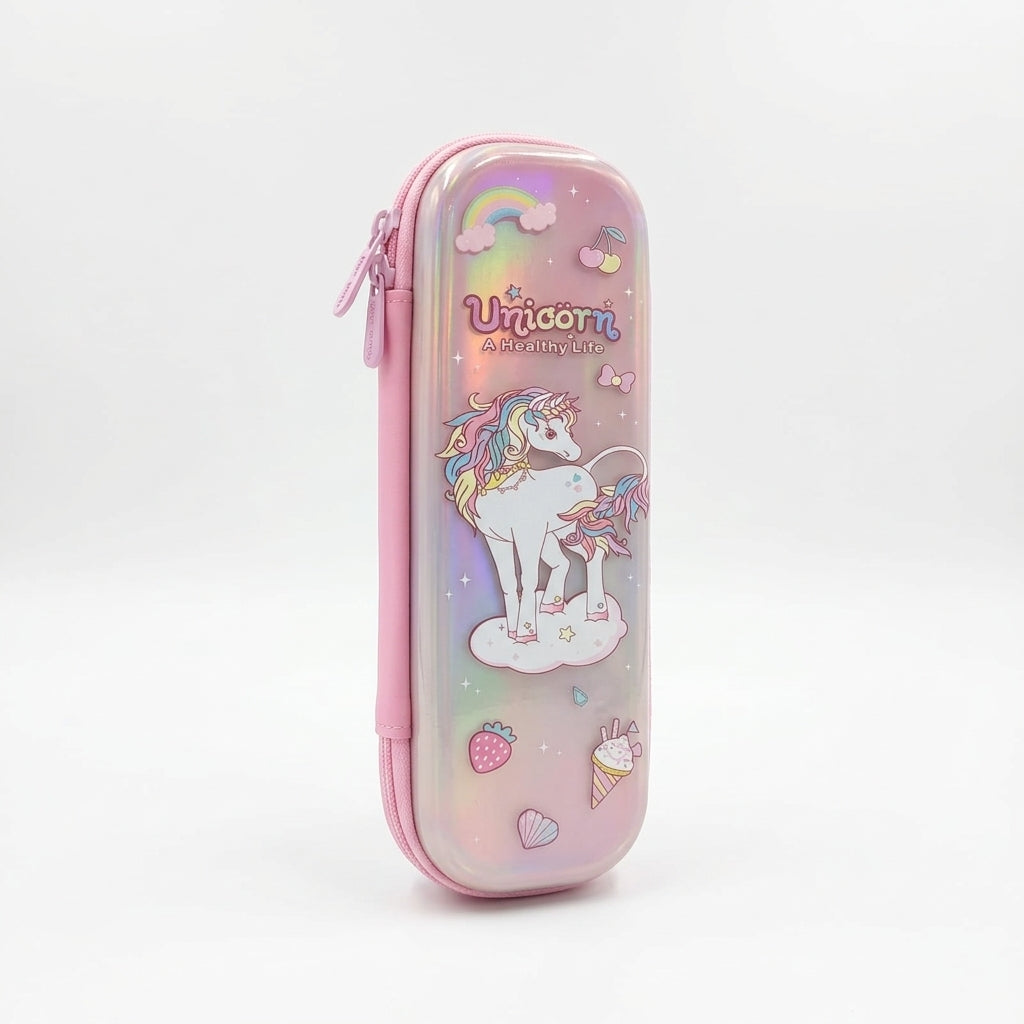 unicorn transparent pencil pouch for kids