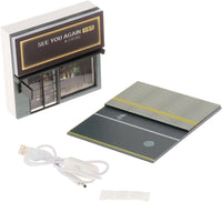 Urban-style miniature café diorama scene for model displays