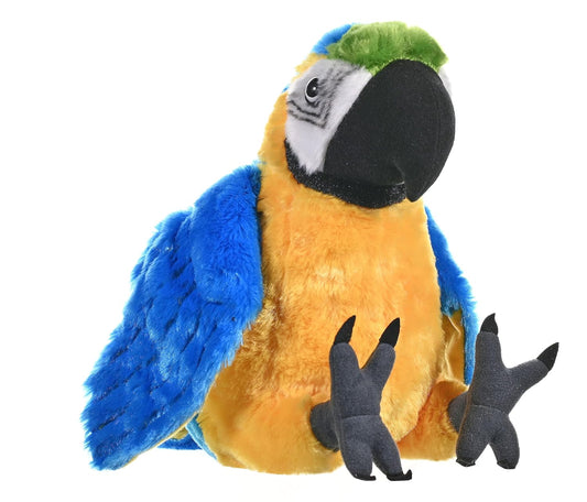 Wild Republic 12-inch Yellow Macaw plush stuffed parrot toy