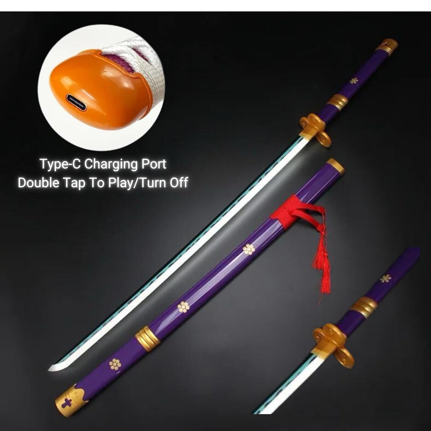 Light-up Zoro Enma Katana cosplay sword for collectors and fans